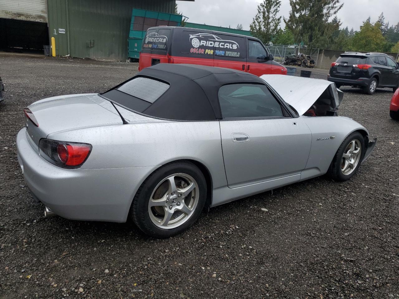 HONDA S2000 2002 silver  gas JHMAP11452T007484 photo #4