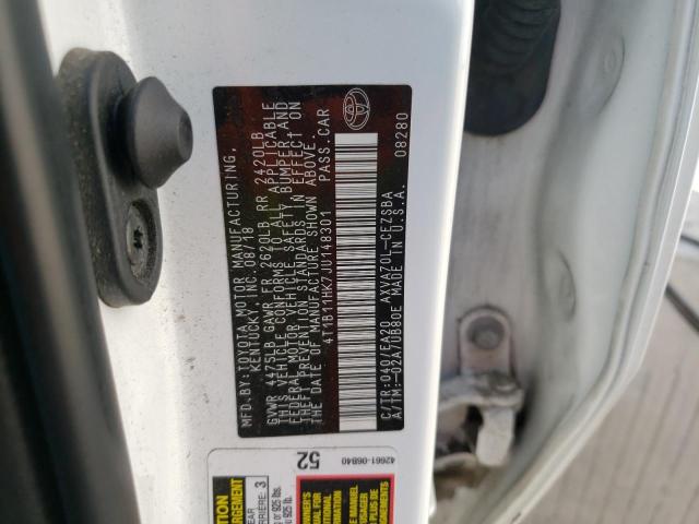 2018 TOYOTA CAMRY L - 4T1B11HK7JU148301