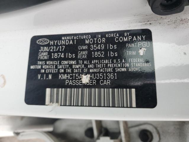 VIN KMHCT5AE4HU351361 2017 Hyundai Accent, SE no.12