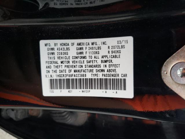 VIN 1HGCR3F88FA023869 2015 Honda Accord, Exl no.12