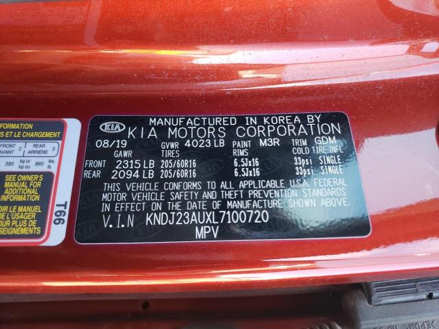 VIN KNDJ23AUXL7100720 2020 KIA SOUL no.13