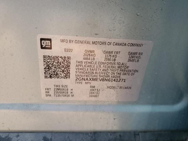 2022 CHEVROLET EQUINOX RS - 2GNAXMEV8N6141271
