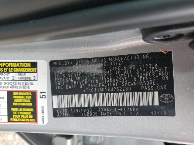 VIN 4T1C11AK5RU252280 2024 Toyota Camry, LE no.13