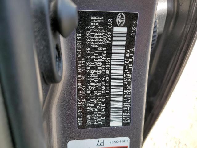 VIN 4T1BF1FK8FU890251 2015 Toyota Camry, LE no.12