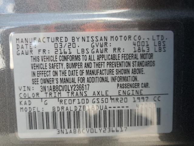 2020 NISSAN SENTRA SV - 3N1AB8CV0LY236617