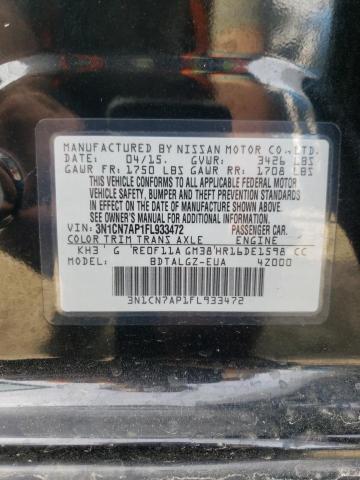 2015 NISSAN VERSA S - 3N1CN7AP1FL933472