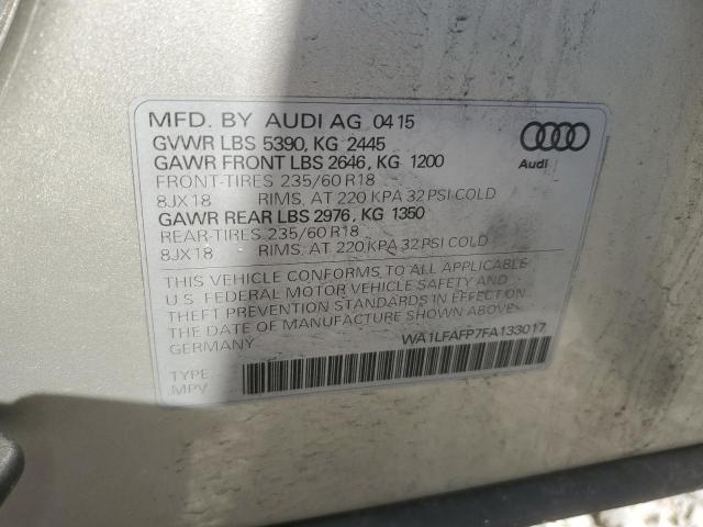 VIN WA1LFAFP7FA133017 2015 Audi Q5, Premium Plus no.14