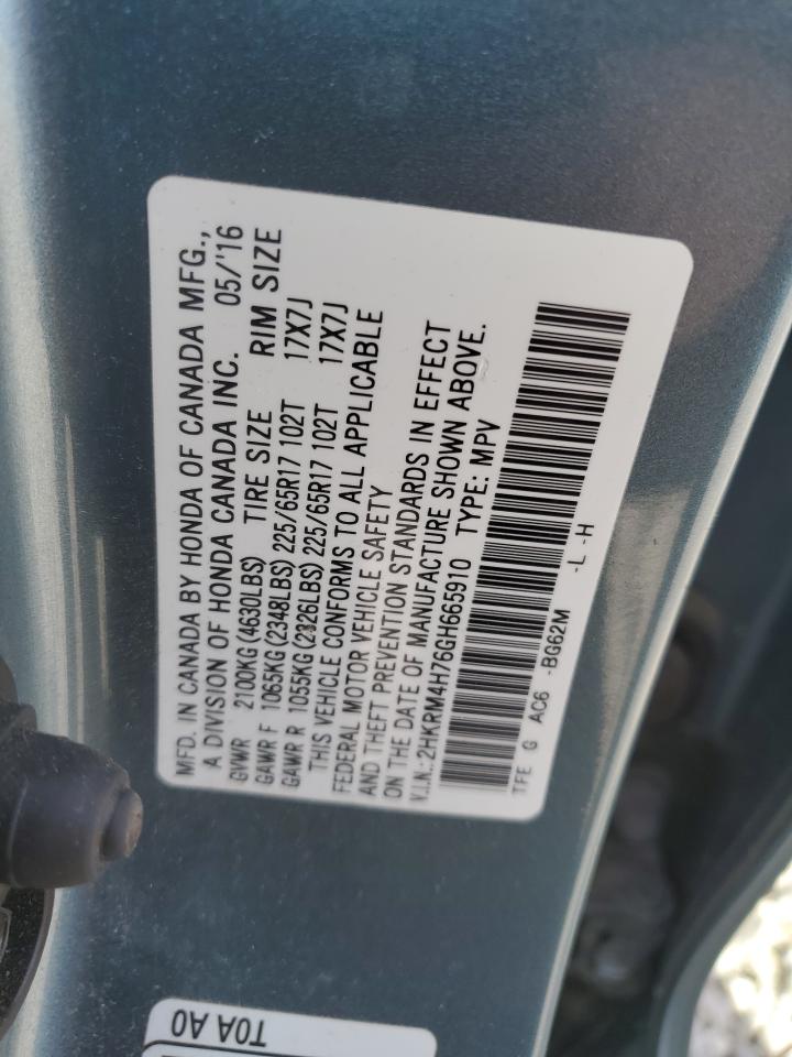 Lot #2921056433 2016 HONDA CR-V EXL