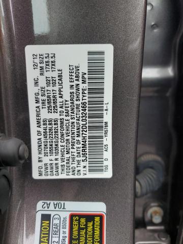 VIN 5J6RM4H72DL032466 2013 Honda CR-V, Exl no.12