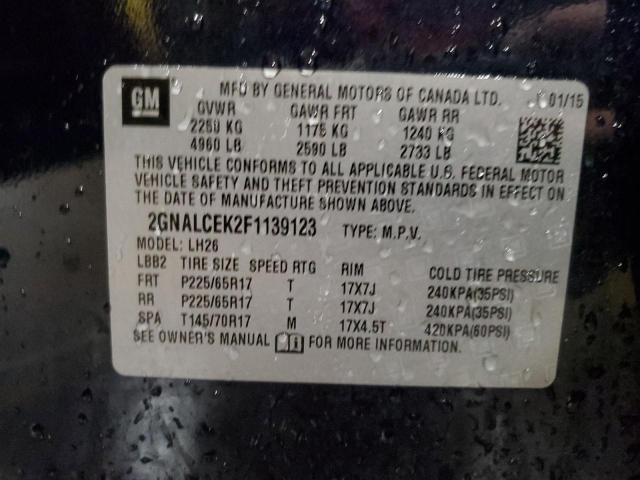 2015 CHEVROLET EQUINOX LT - 2GNALCEK2F1139123