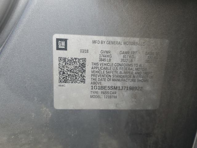 2018 CHEVROLET CRUZE LT - 1G1BE5SM1J7198922