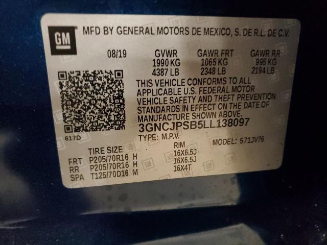 2020 CHEVROLET TRAX 1LT - 3GNCJPSB5LL138097