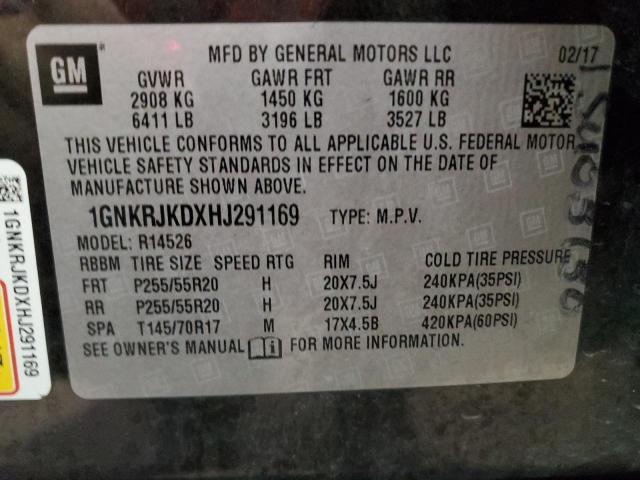 2017 CHEVROLET TRAVERSE P - 1GNKRJKDXHJ291169