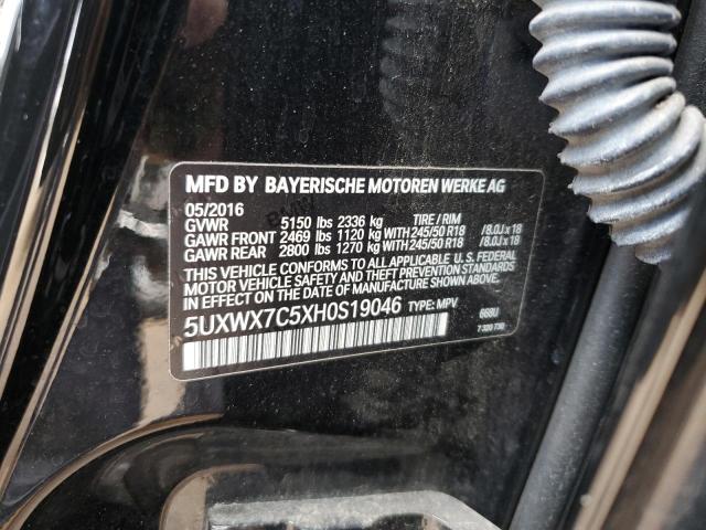 2017 BMW X3 XDRIVE3 - 5UXWX7C5XH0S19046