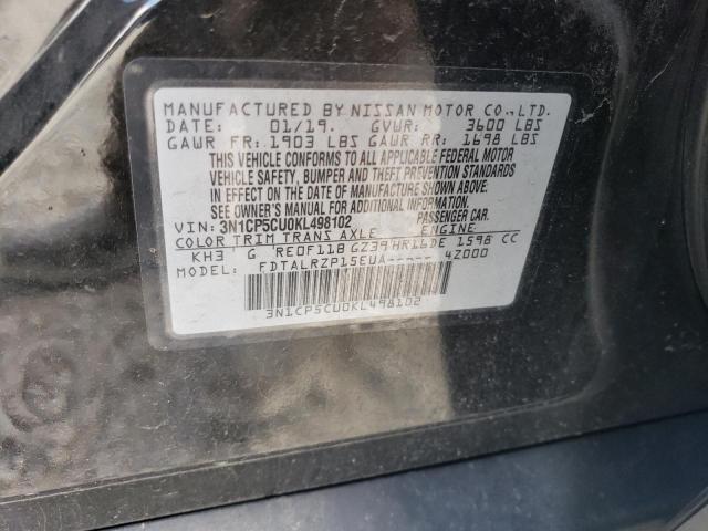 2019 NISSAN KICKS S - 3N1CP5CU0KL498102