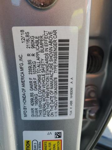 2019 HONDA ACCORD LX - 1HGCV1F13KA030578