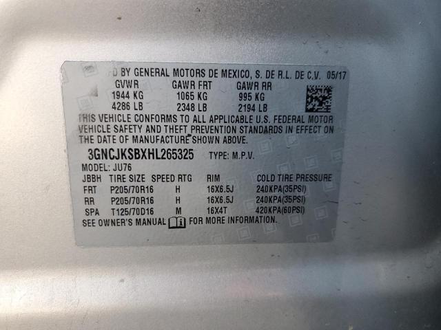 2017 CHEVROLET TRAX 1LT - 3GNCJKSBXHL265325