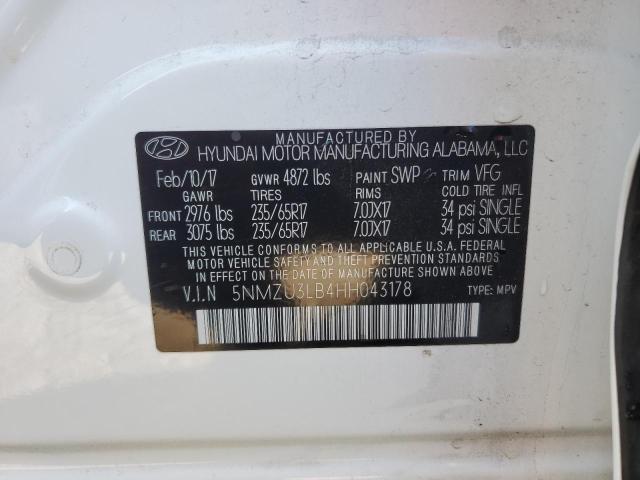 2017 HYUNDAI SANTA FE S - 5NMZU3LB4HH043178