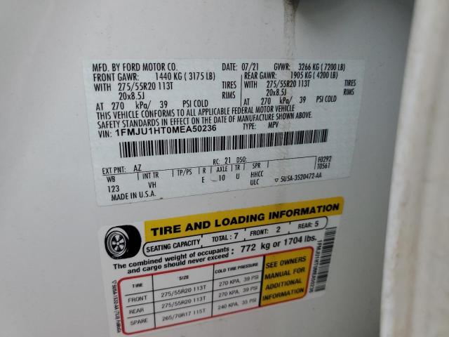 2021 FORD EXPEDITION - 1FMJU1HT0MEA50236