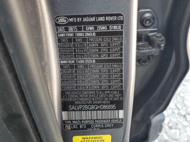 VIN SALVP2BG8GH086895 2016 Land Rover Range Rover, SE no.13