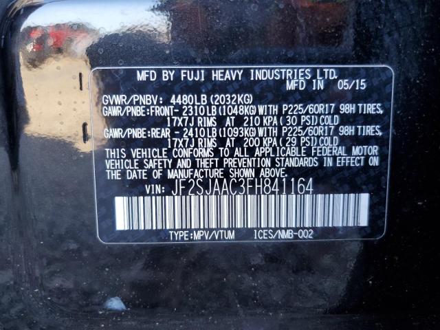 2015 SUBARU FORESTER 2 - JF2SJAAC3FH841164