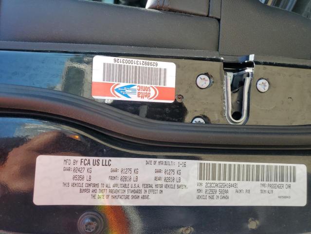 2016 CHRYSLER 300C - 2C3CCAKG2GH164431