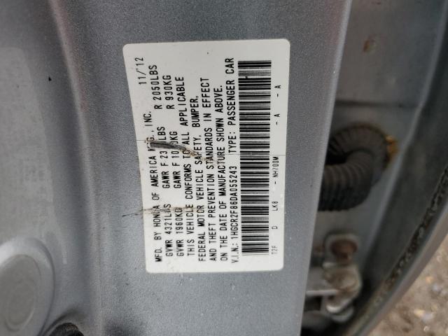 VIN 1HGCR2F86DA055243 2013 Honda Accord, Exl no.12