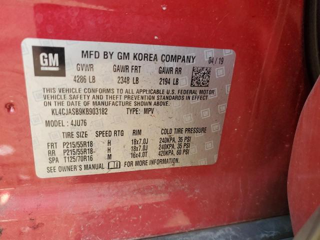 VIN KL4CJASB9KB903182 2019 Buick Encore, Preferred no.14