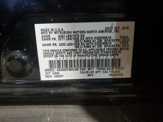 2015 MITSUBISHI OUTLANDER - 4A4AP3AU3FE051676