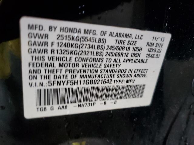 2016 HONDA PILOT LX - 5FNYF5H11GB021642