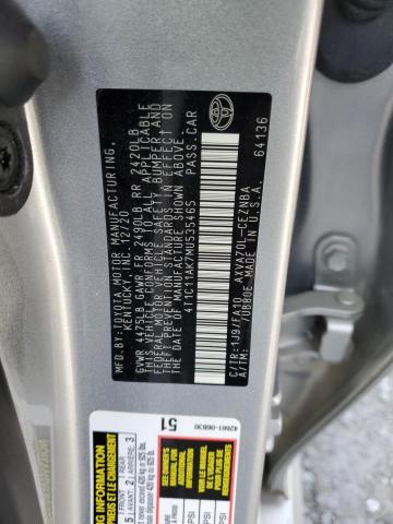 2021 TOYOTA CAMRY LE - 4T1C11AK7MU535465