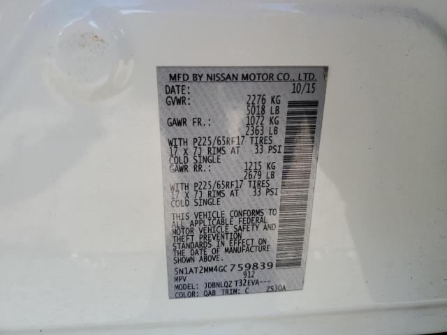 2016 NISSAN ROGUE S - 5N1AT2MM4GC759839