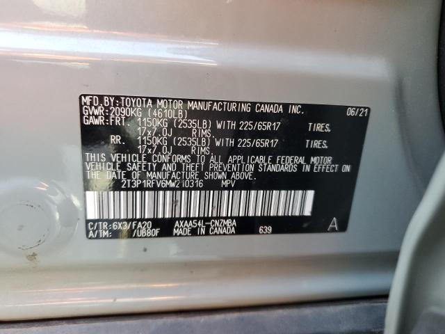 VIN 2T3P1RFV6MW210316 2021 Toyota RAV4, Xle no.14