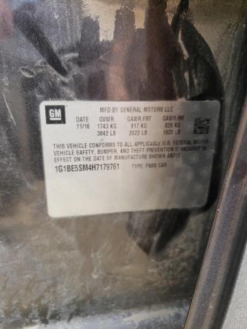 2017 CHEVROLET CRUZE LT 1G1BE5SM4H7179761