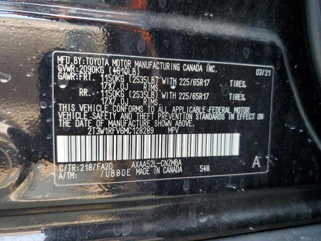 VIN 2T3W1RFV6MC128289 2021 Toyota RAV4, Xle no.14