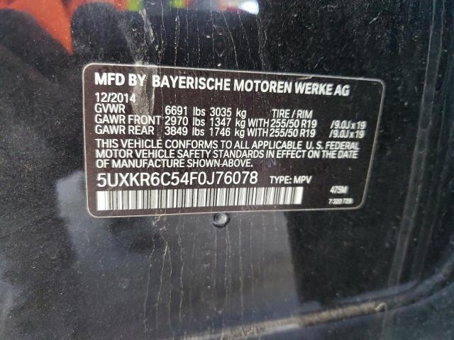 2015 BMW X5 XDRIVE5 5UXKR6C54F0J76078