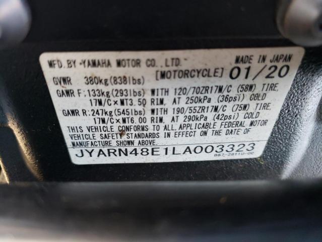 2020 YAMAHA MTN1000 - JYARN48E1LA003323