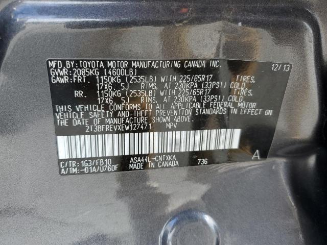 VIN 2T3BFREVXEW127471 2014 Toyota RAV4, LE no.13