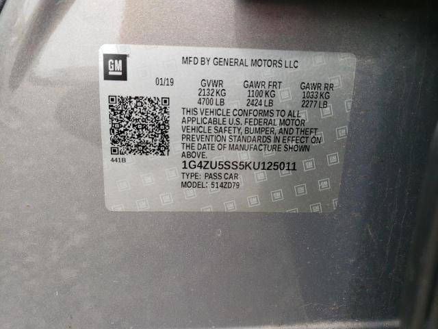 2019 BUICK LACROSSE A 1G4ZU5SS5KU125011