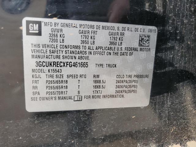 2015 CHEVROLET SILVERADO - 3GCUKRECXFG461665
