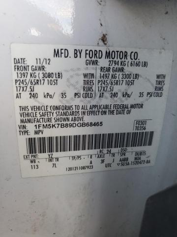 VIN 1FM5K7B89DGB68465 2013 Ford Explorer no.13