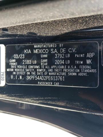 VIN 3KPF54AD2PE613761 2023 KIA Forte, Gt Line no.13