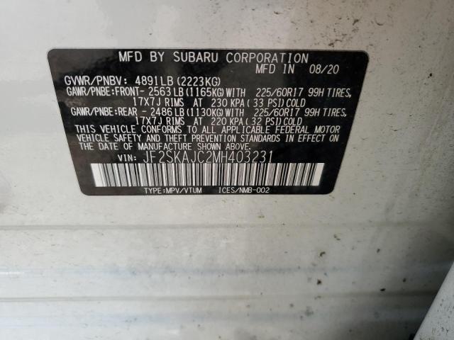 2021 SUBARU FORESTER P - JF2SKAJC2MH403231