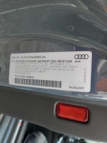 2019 AUDI TTS TRUA1AFV8K1005833