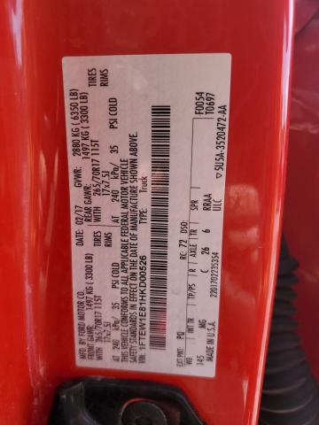 2017 FORD F150 SUPER - 1FTEW1E81HKD00526