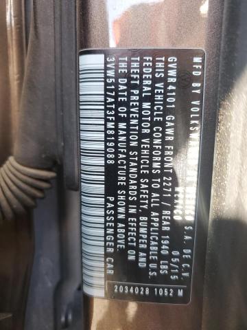 2015 VOLKSWAGEN BEETLE 1.8 - 3VW517AT3FM819088