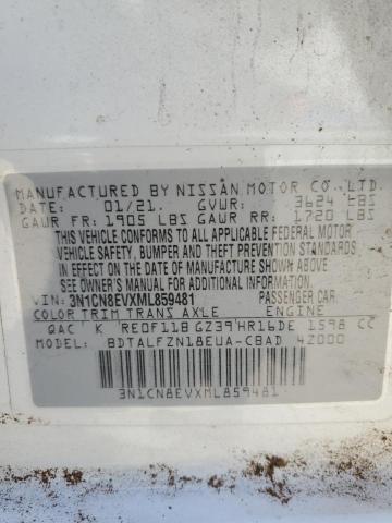 VIN 3N1CN8EVXML859481 2021 Nissan Versa, SV no.12