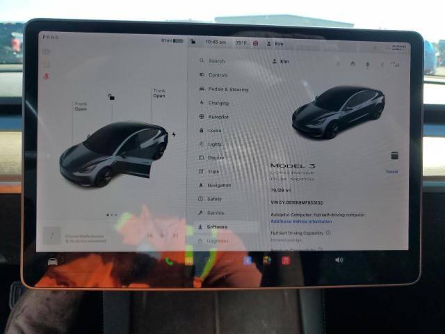 2021 TESLA MODEL 3 - 5YJ3E1EB9MF853132