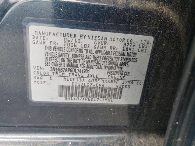 VIN 3N1AB7AP6DL741901 2013 Nissan Sentra, S no.12