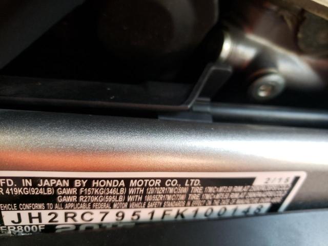 2015 HONDA VFR800 F JH2RC7951FK100148